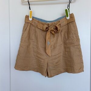 Scotch & Soda High Waist Tan Shorts with Bow